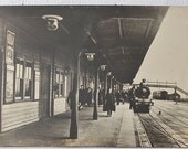 Large Antique Photograph of Victoria Station, London circa early 1900's