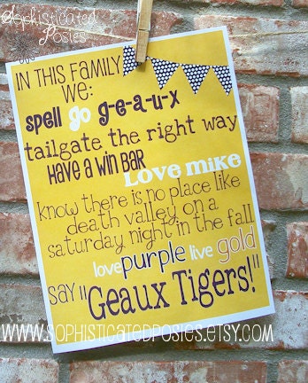 LSU Tigers Print- Original Design