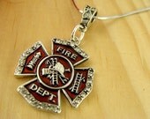 LOVE A FIREFIGHTER Silver Chain Necklace