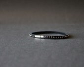 Mini Stud Leather Bracelet(Black)