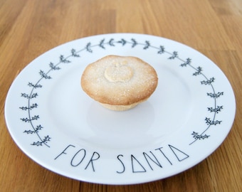 For Santa - Hand Illustrated Treat Plate