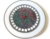 Porcelain Plate wall Art hanging Glass Mosaic Red Green home Decoration easel Candle Holder