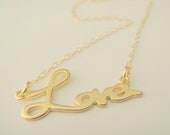 14 kt Gold - Filled  Matte Love Necklace