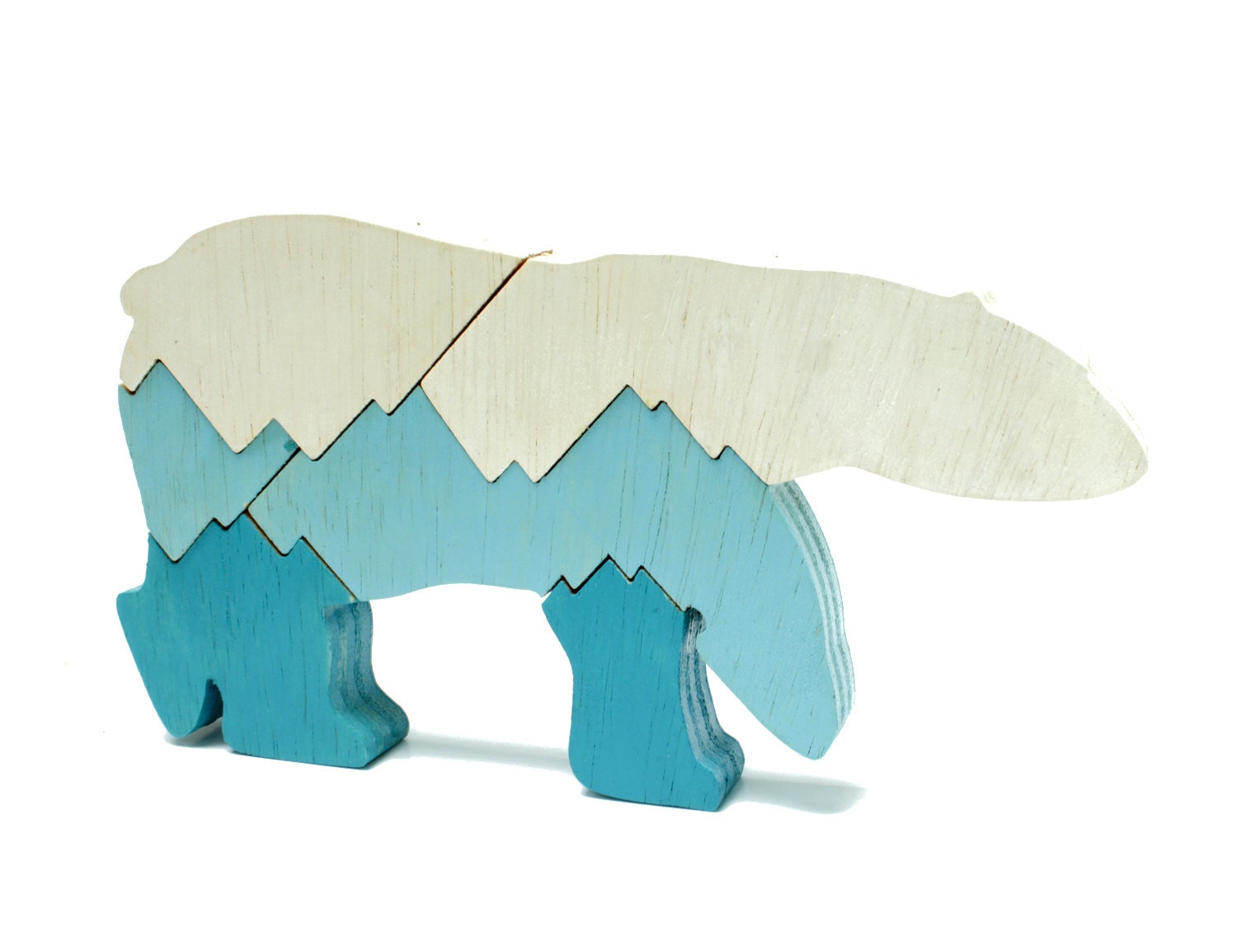 Children's Polar Bear Puzzle and Decor - Kids Eco Friendly Toy - berkshirebowls