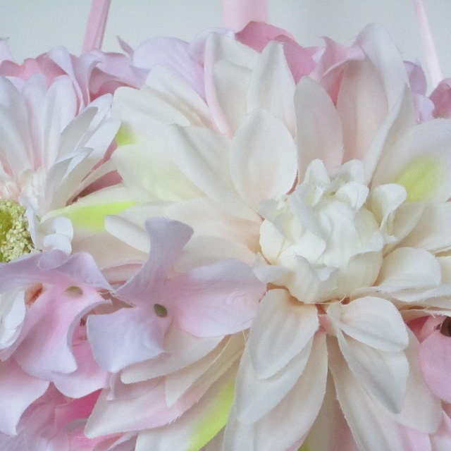Baby Mobile Flower Crib Mobile Floral Chandelier Shabby Chic Pink Baby Girl Nursery Decor Pearls