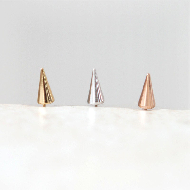 Little Spike earrings / choose your color / gold, silver and pink gold