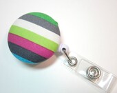 Retractable Badge Reel Stripes