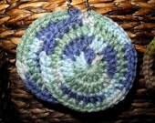 Got Denim Crochet Medallion Earrings