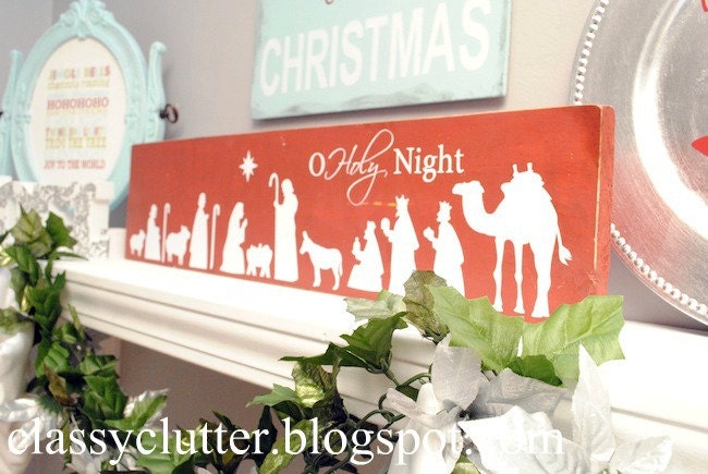 O Holy Night Nativity Christmas Vinyl Decal