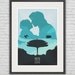 Star Wars Poster, Empire strikes back, minimalistic movie poster, A3