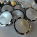 20 Silver with White Point Round Shanked Buttons