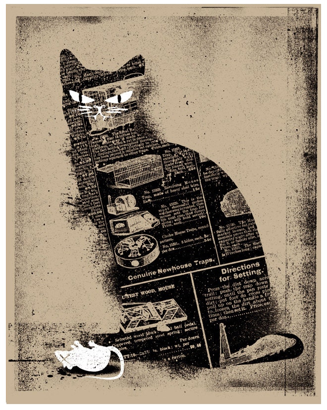 Deli Cat - 11 x 14 Handpulled Screenprint