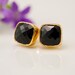 Black Onyx Stacking Ring - Gemstone Ring - Gold Ring - Bezel Ring - Stackable Ring - Mother's Day Gift