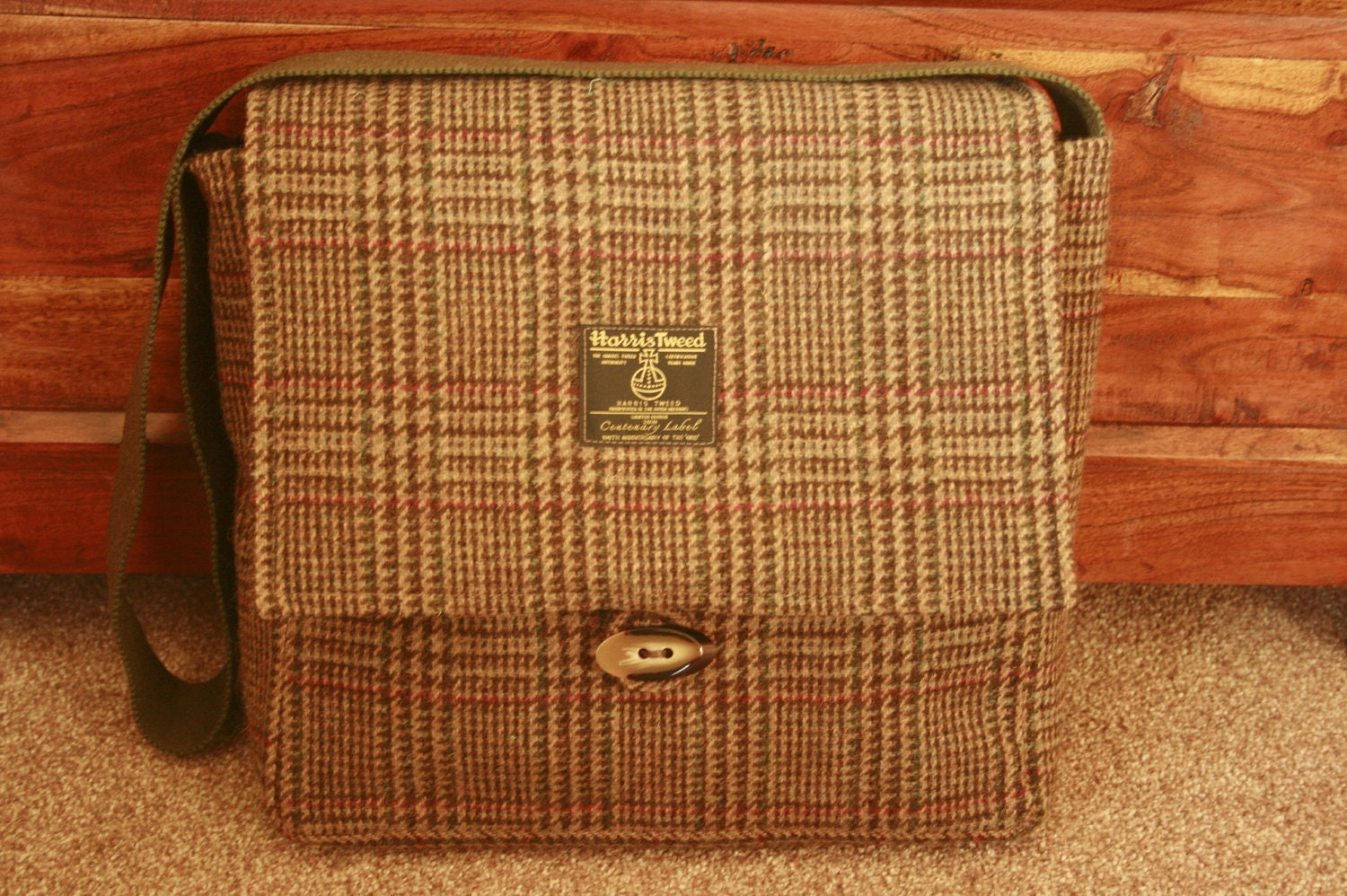 mens harris tweed bag