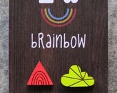 Neon Earrings - Rainbow Mountain & Cloud