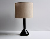 Vintage Large Danish Green Table Lamp 1960s - Holmegaard