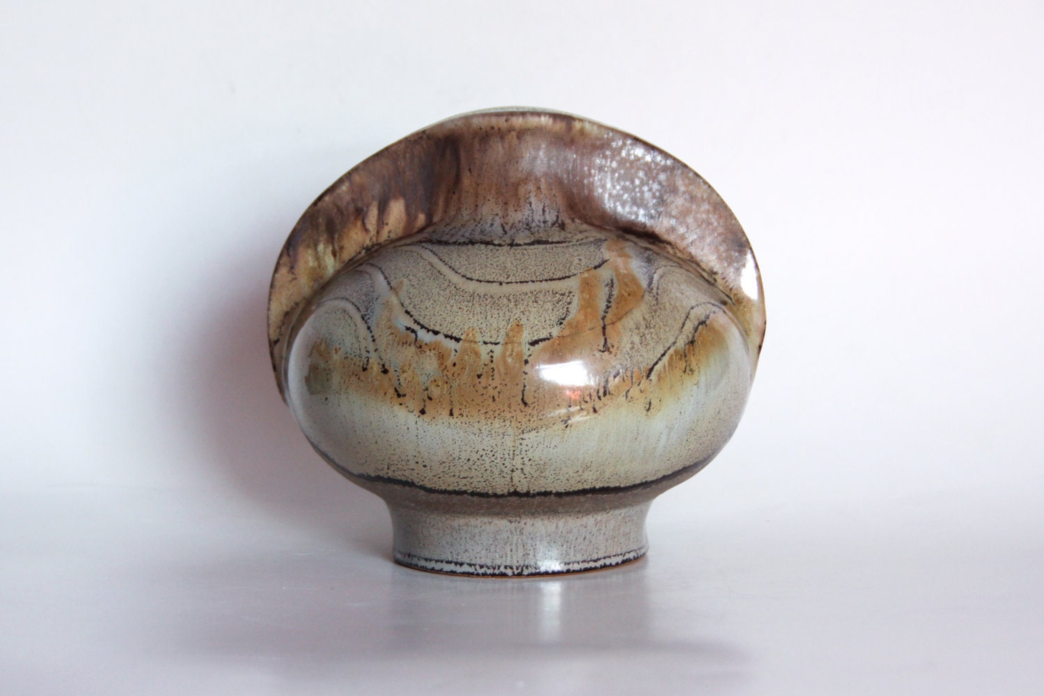 Vintage Beautiful Shaped  Vase - German Studio Pottery 1970s