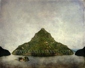 Whimsical photography, surreal Norwegian landscape, fine art print, fjord island, 8x10 photo print