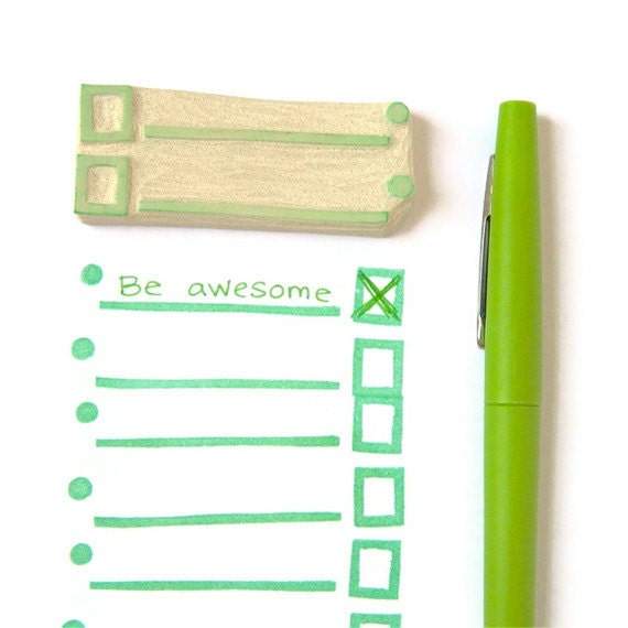 List Lover's List Maker Stamp - Rubber Stamp - Cling Rubber Stamp