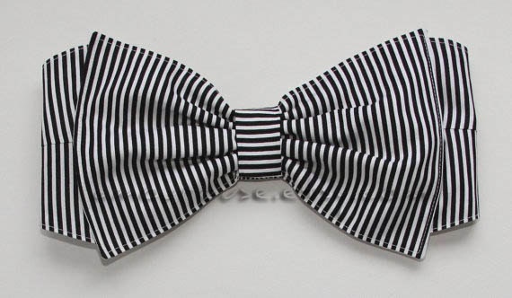 Black and White Stripe Bow Bandeau