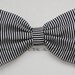 Black and White Stripe Bow Bandeau