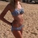 Navy Striped Bow Bandeau