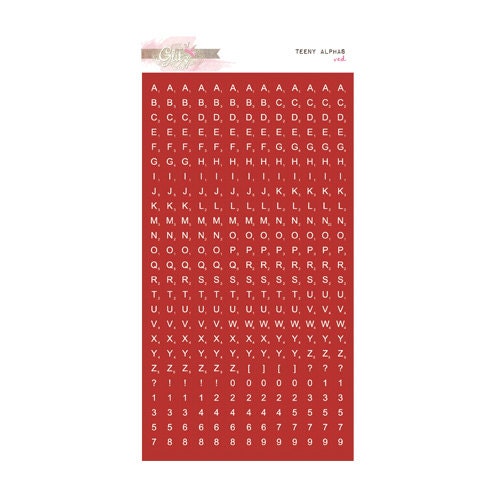 Yours Truly Red Teeny Alpha Cardstock Stickers by Glitz