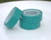 Teal Scattered Polka Dots Washi Tape