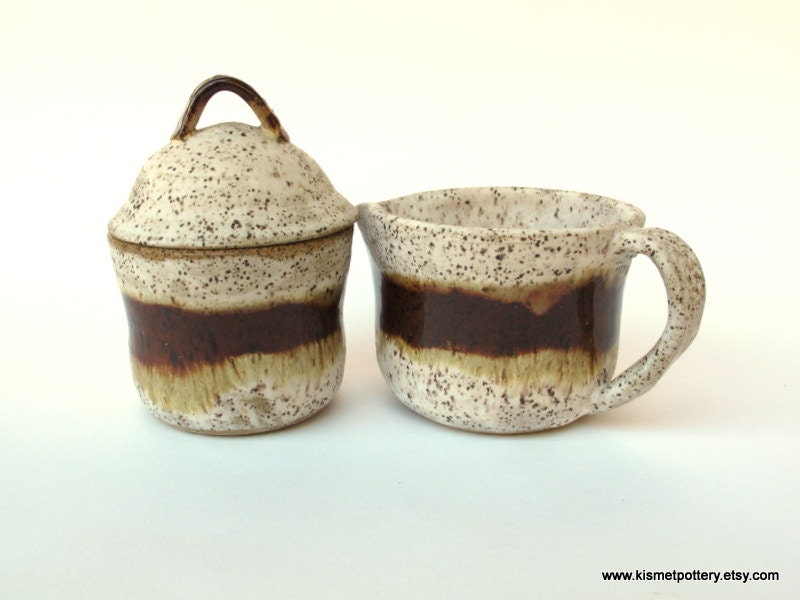 Ceramic Cream & Sugar Set // Handmade Pottery for Your Kitchen
