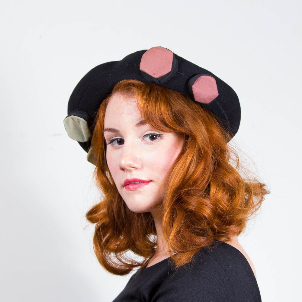 SALE / vintage 1940s hat / rare designer hat / Eve Tartar Original