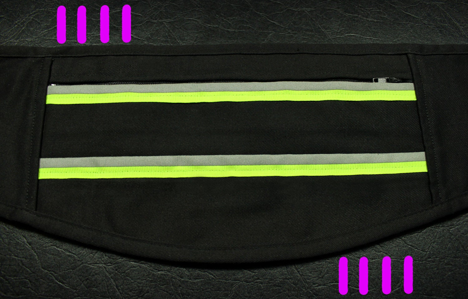 HIP BAG - Fanny Pack - Coachella - Neon Reflective