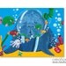 Nursery painting - Walrus and fish ORIGINAL