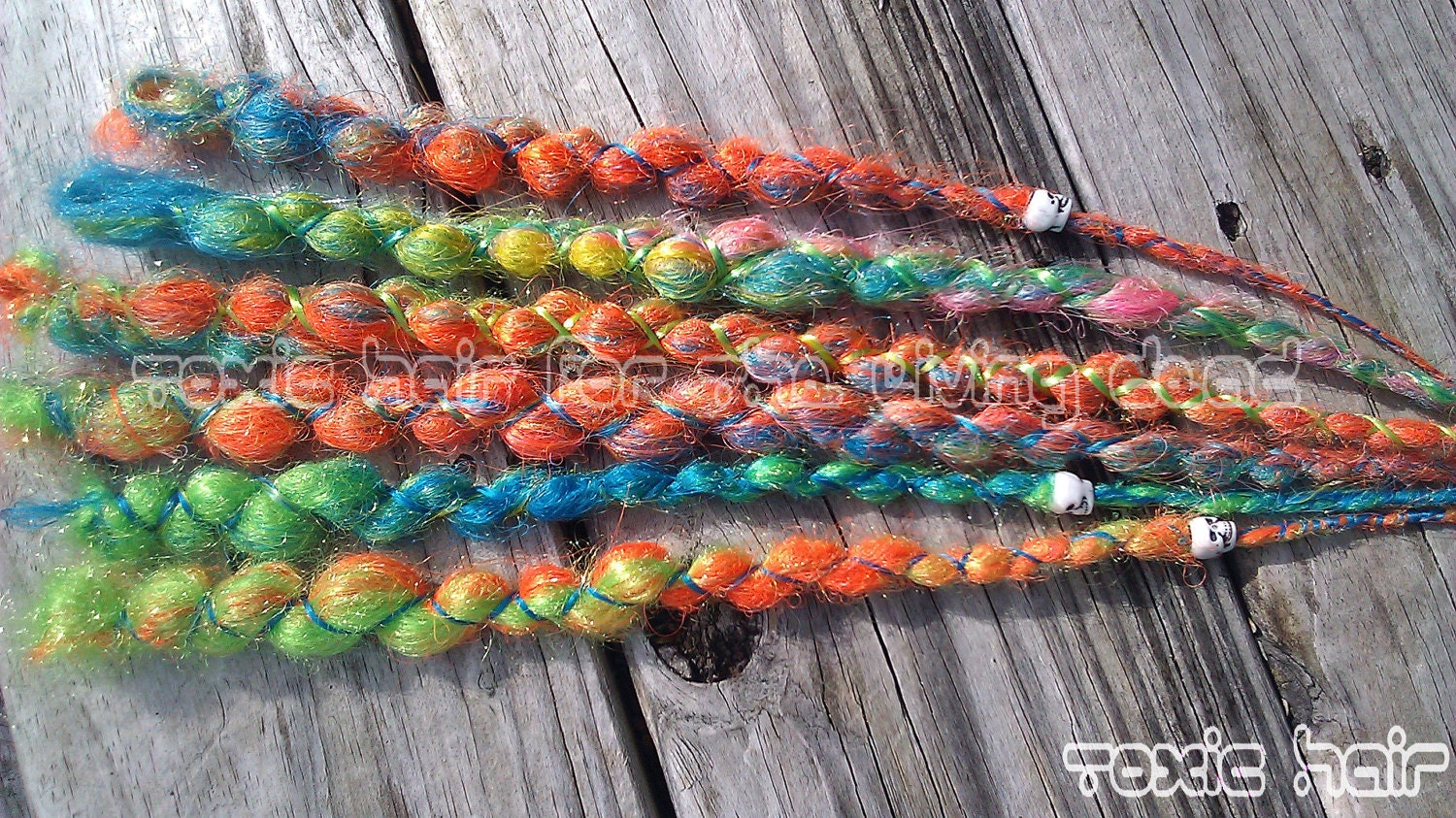 10 Tutti Frutti  Unicorn Dreads  accent dread set or you may input on the colors