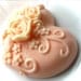 SOAP, Beautiful Scent, Beautiful Soap, Peaches and Cream Heart with Roses Soap