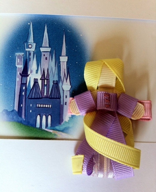 Rapunzel from Tangled (or Flynn Rider) replica ribbon sculpture hair clip