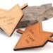 Dude, I Love You Wooden Pin - Laser Cut Playful, Fun Wooden Heart & Arrow Pin