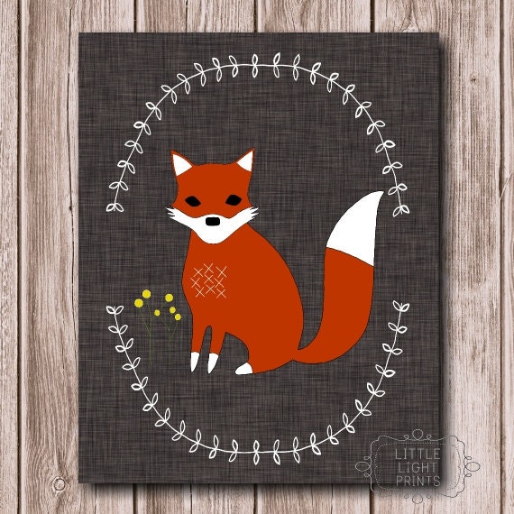 Woodland Fox Print