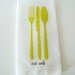 Eat Well Dinner Napkins Set of Four, Limeade