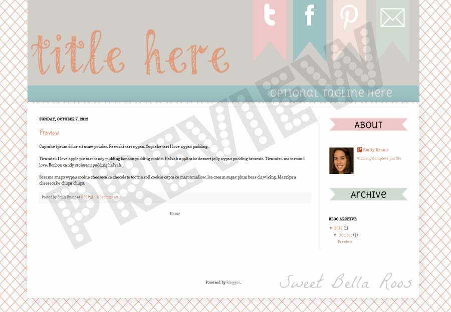 Premade Blog Design Template