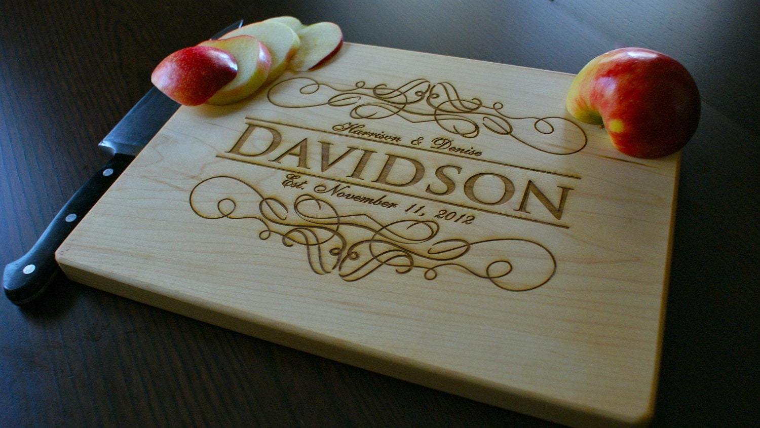 Personalized Gift - Cutting Board - Engraved and Personalized  -  9" x 12"
