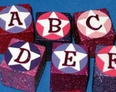 Alphabet Stamps Letter Stamp Set Pink Glitter Purple Sparkly Awesome Gift Idea for Little Girls Stamp Set Rubber Stamps for Kids