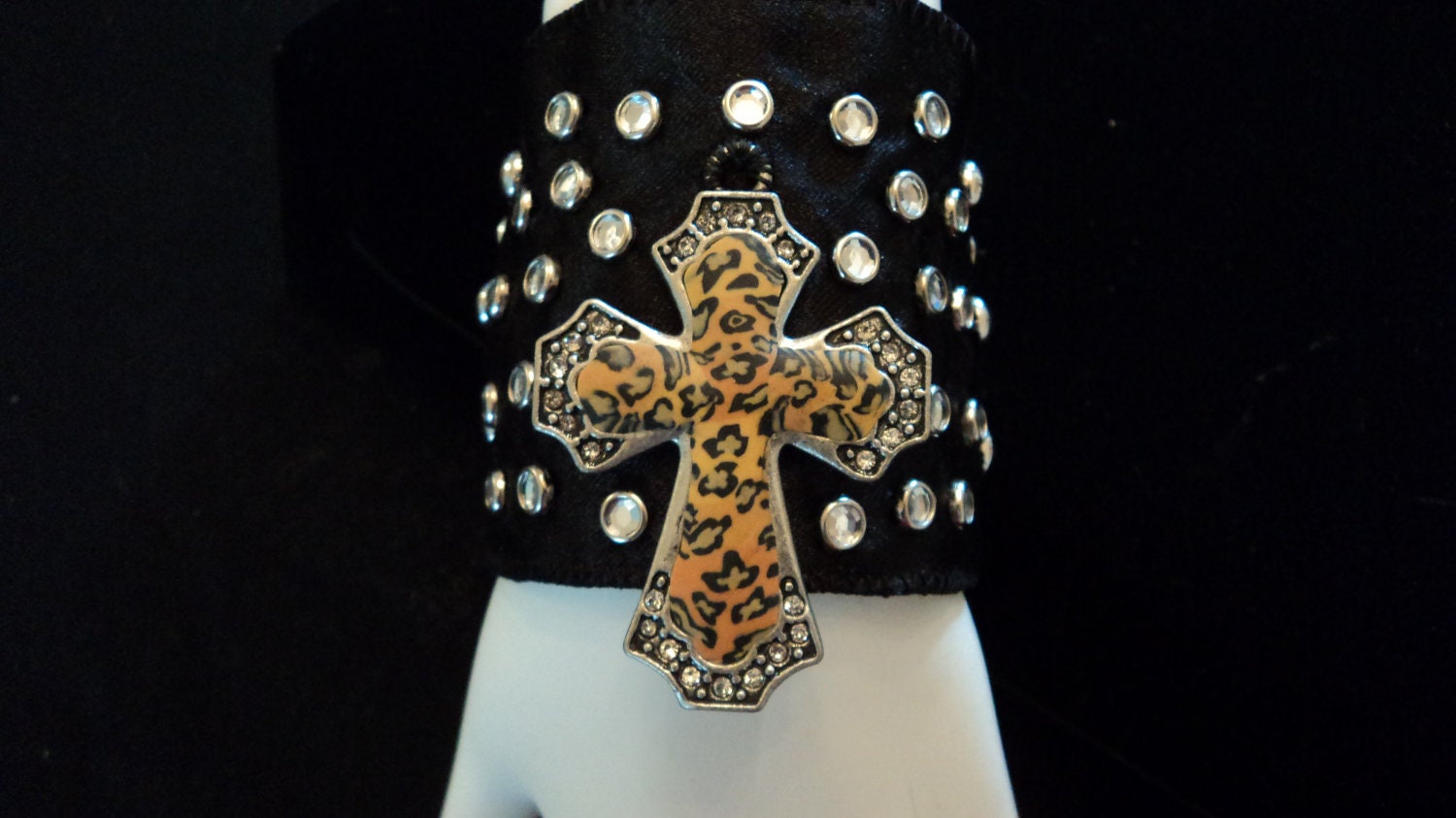 Animal Print and Cross Inspired Cuff