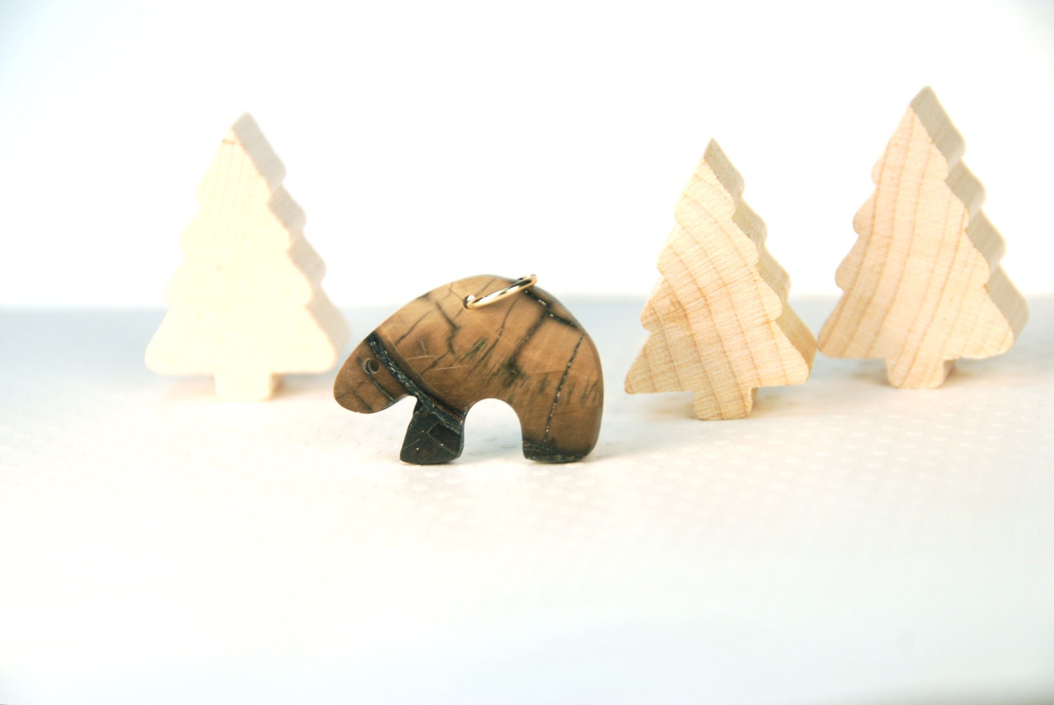 Brown Bear Fossilized Mammoth Ivory Totem - ThePolkadotMagpie
