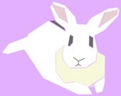 Rabbit paper-piecing quilt pattern, PDF
