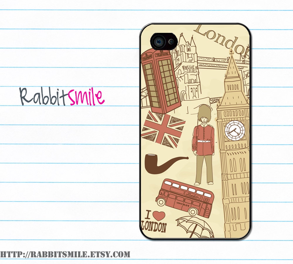 iPhone 5 Case, iPhone 4 case, iPhone 4s Cover , Hard Plastic iphone 5 Cover, cases - I love London UK
