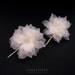 Pure Silk Wedding Headpiece with Swarovski Crystals, Ivory, White Wedding Reception Hair Flowers, Wedding Hairpiece Hair Accessories,