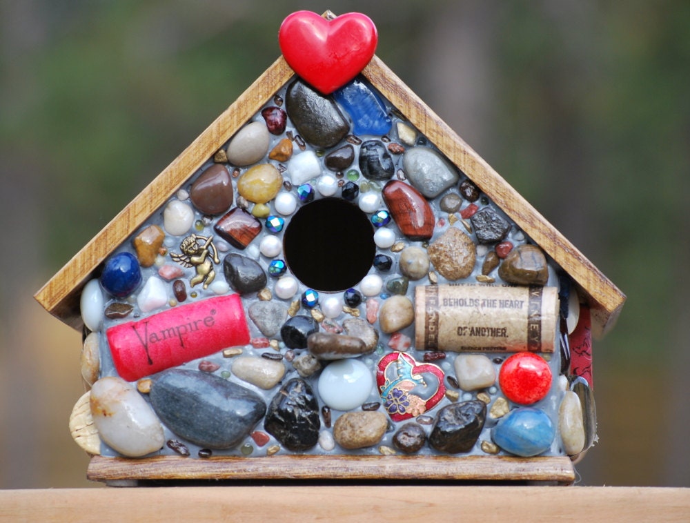 Birdhouse Mosaic Valentine