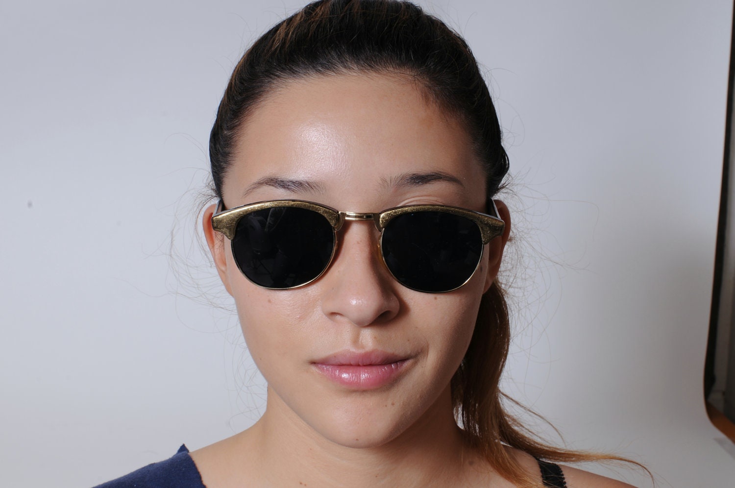 Wayfarer Gold & Black Sunglasses