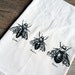 Bee Trio Screen Printed Kitchen Flour Sack Tea Towel - Earth Friendly and Reusable