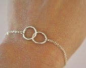 Eternity Bracelet, Silver Bracelet, Bridesmaid Gift, Bridal Jewelry, Everyday Bracelet, mother's day gift